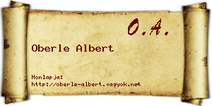 Oberle Albert névjegykártya